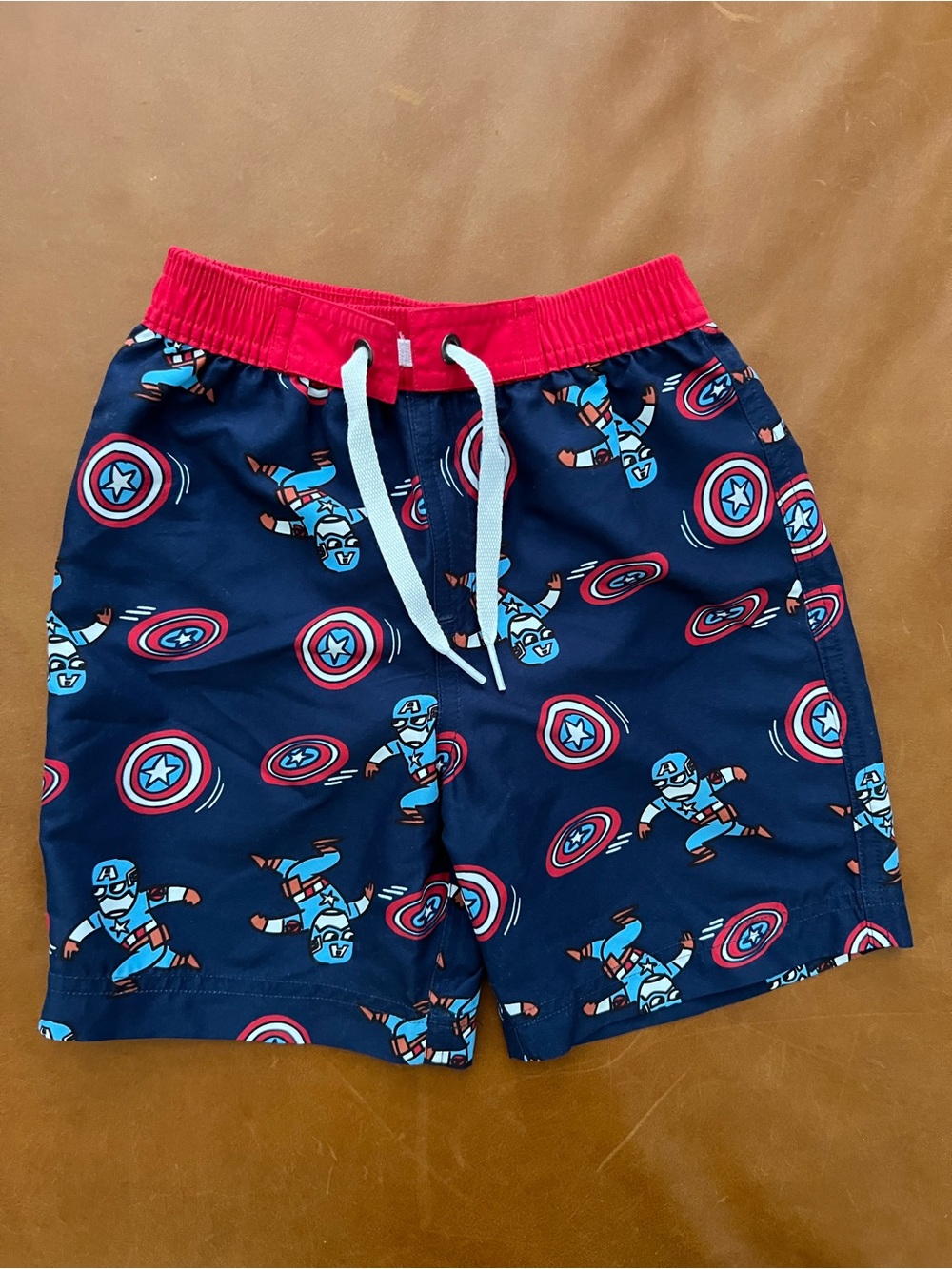 HANNA ANDERSSON x Marvel Captain America Swim Trunks, 3T